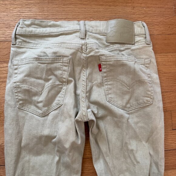 Men's Levis Khaki Slim Fit Denim Size 31 x 32 - Picture 4 of 8
